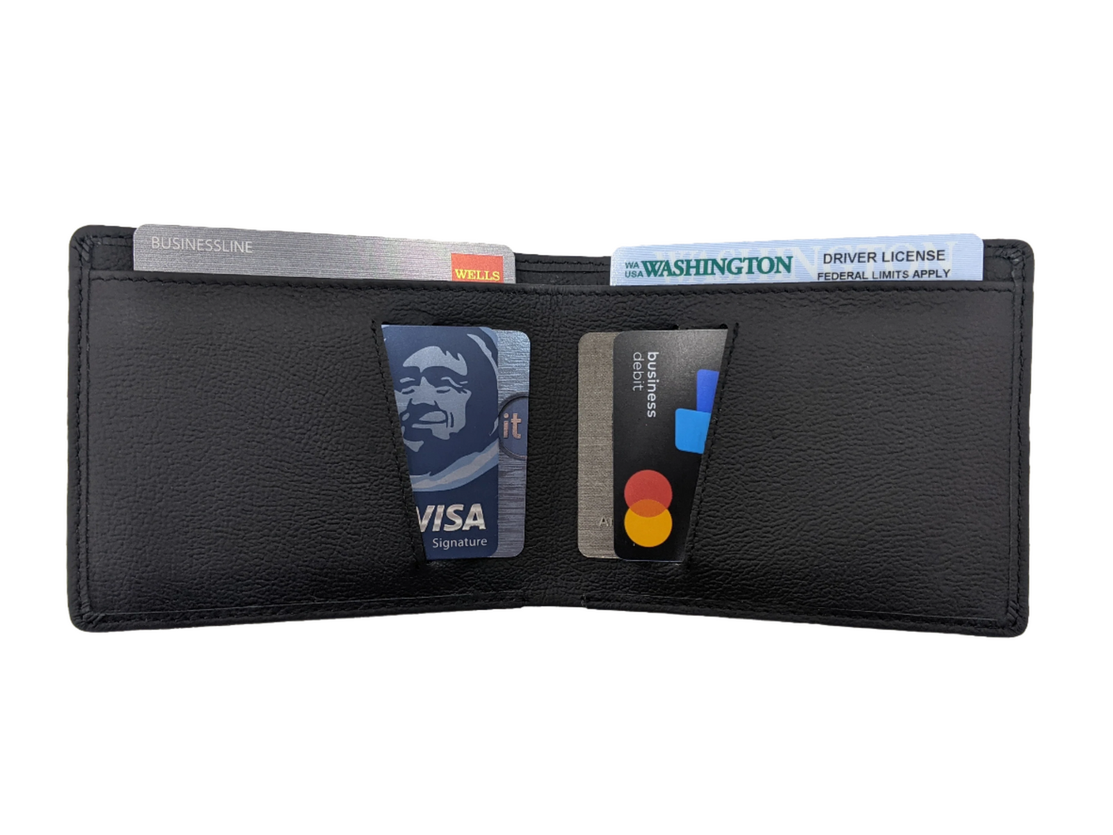 Black Line LMX Bifold Leather Carbon Fiber Wallet | Common