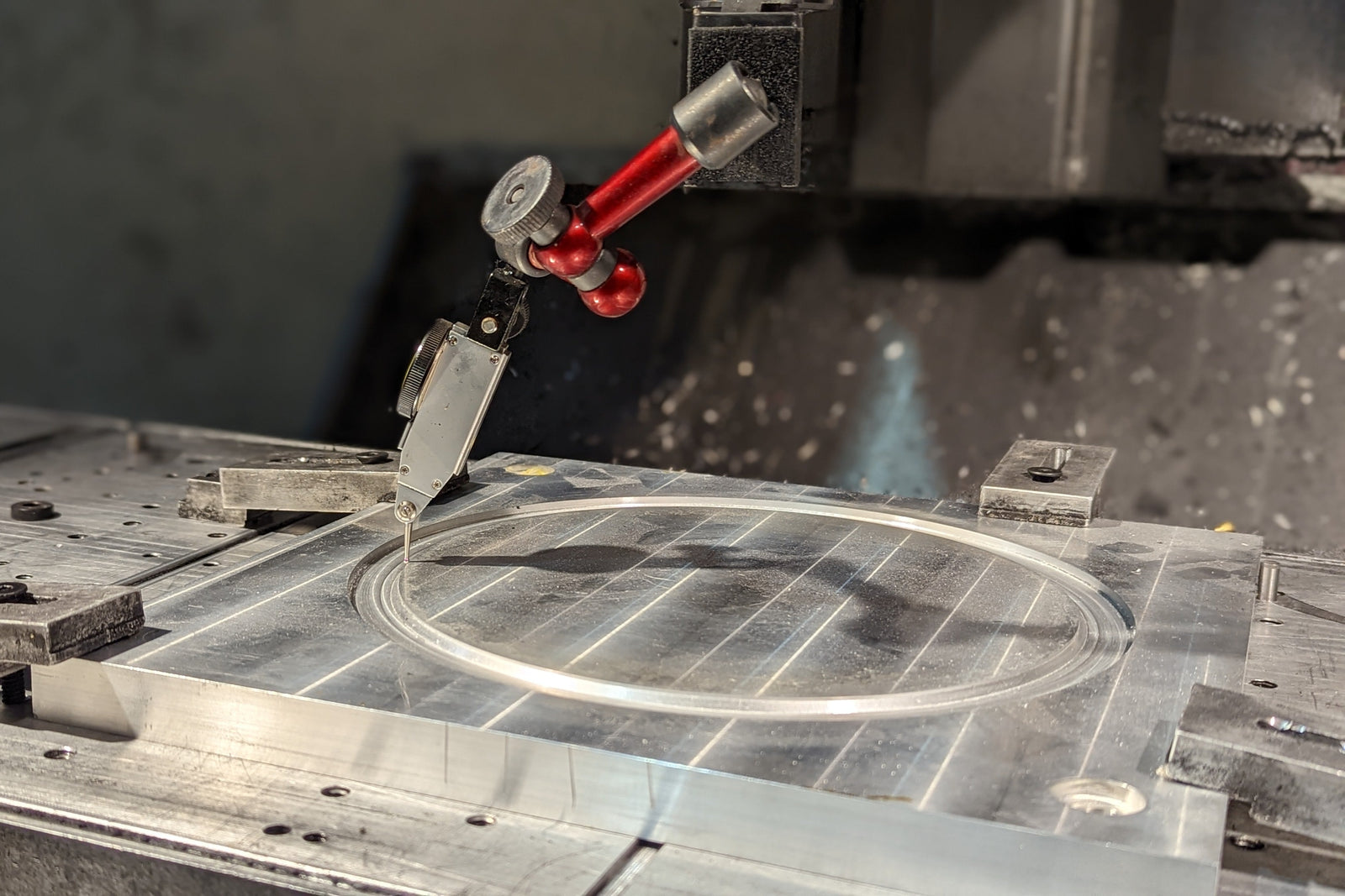 A Fadal CNC mills a metal mold