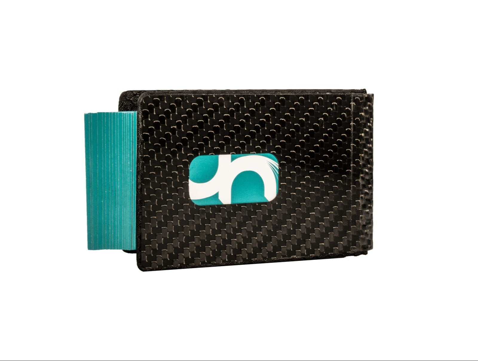 Backside exterior of business card holder sliding individual card