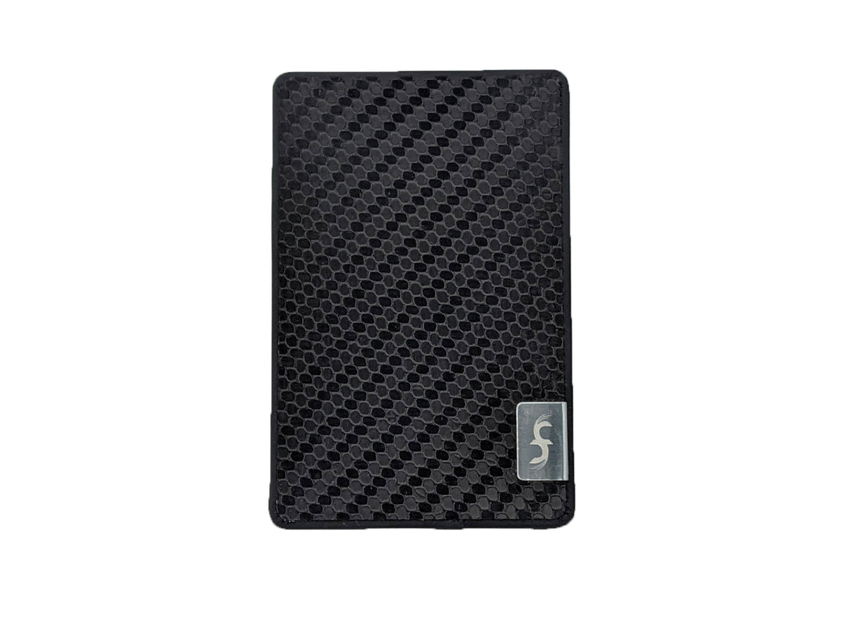Black LFT Ultra Slim Leather Carbon Fiber Wallet | Common Fibers